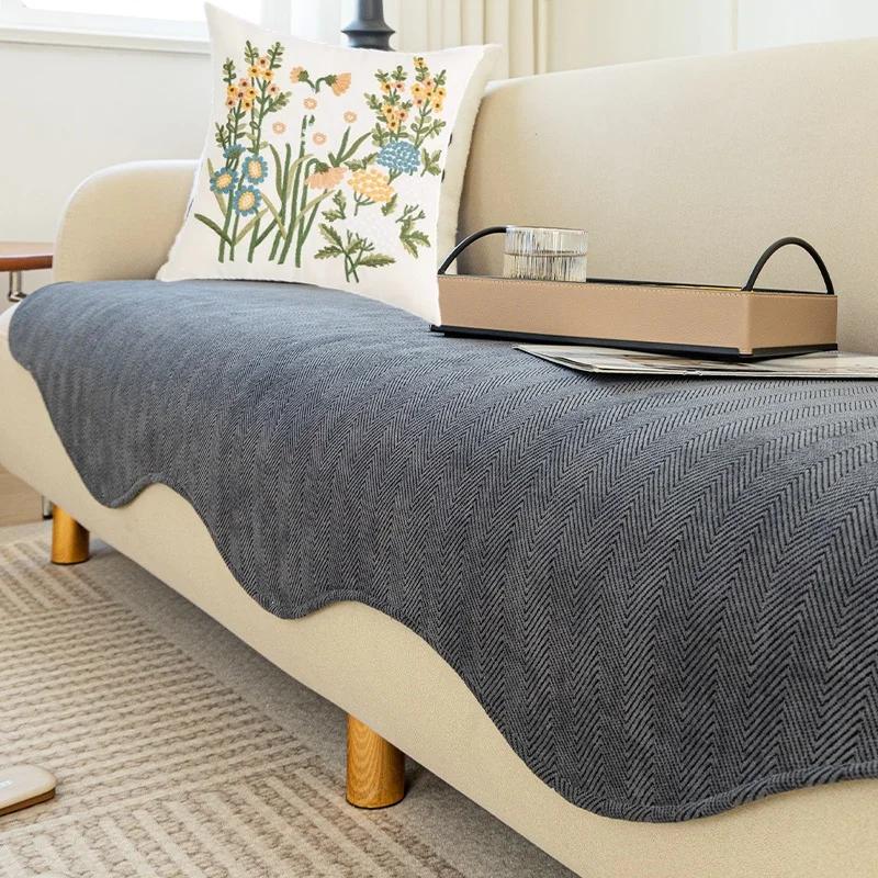 

Чехол для дивана из синели для гостиной, нескользящий чехол для дивана Allotype, четырехсезонный универсальный L-образный чехол для дивана, чехол для дивана, коврик 70x70