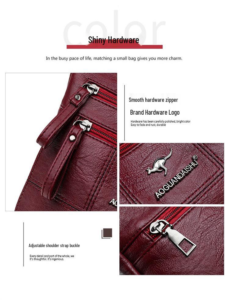 2026 Women's Large Capacity Crossbody Bag - High-End Fashion, Simple Design, Casual Single Shoulder Bag for Moms
