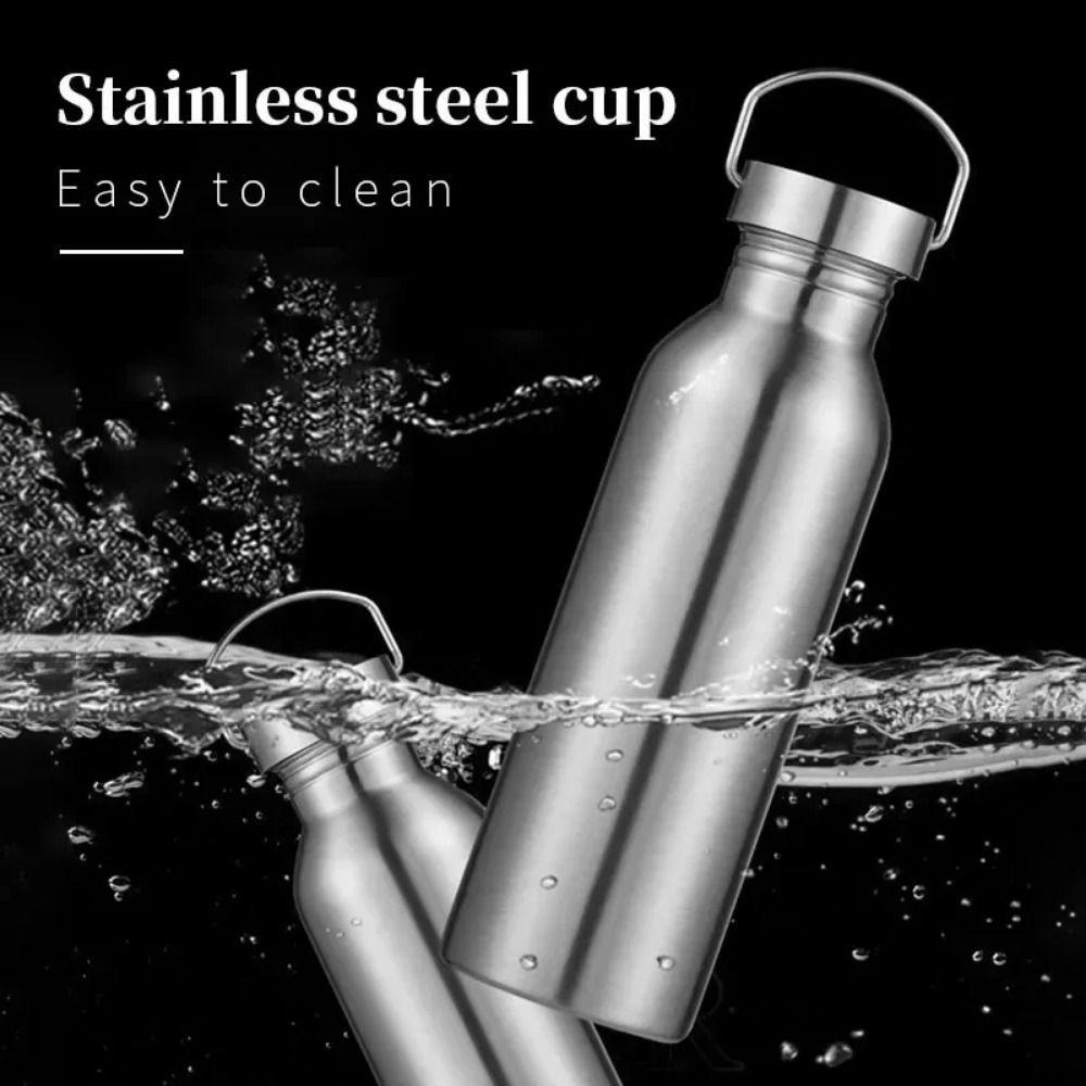 Single Walled Water Bottle with Handle Multi-type Cap Sports Water Kettle Drink Bottle Outdoor