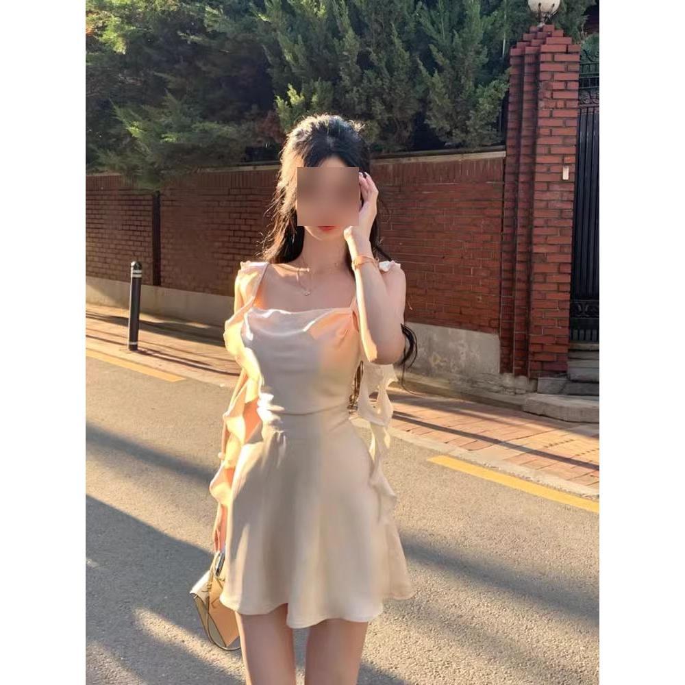 Pure Desire To Show Thin Temperament Spice Girl Suspender Short Skirt French Niche Design High-end A-word Dress Women's Summer