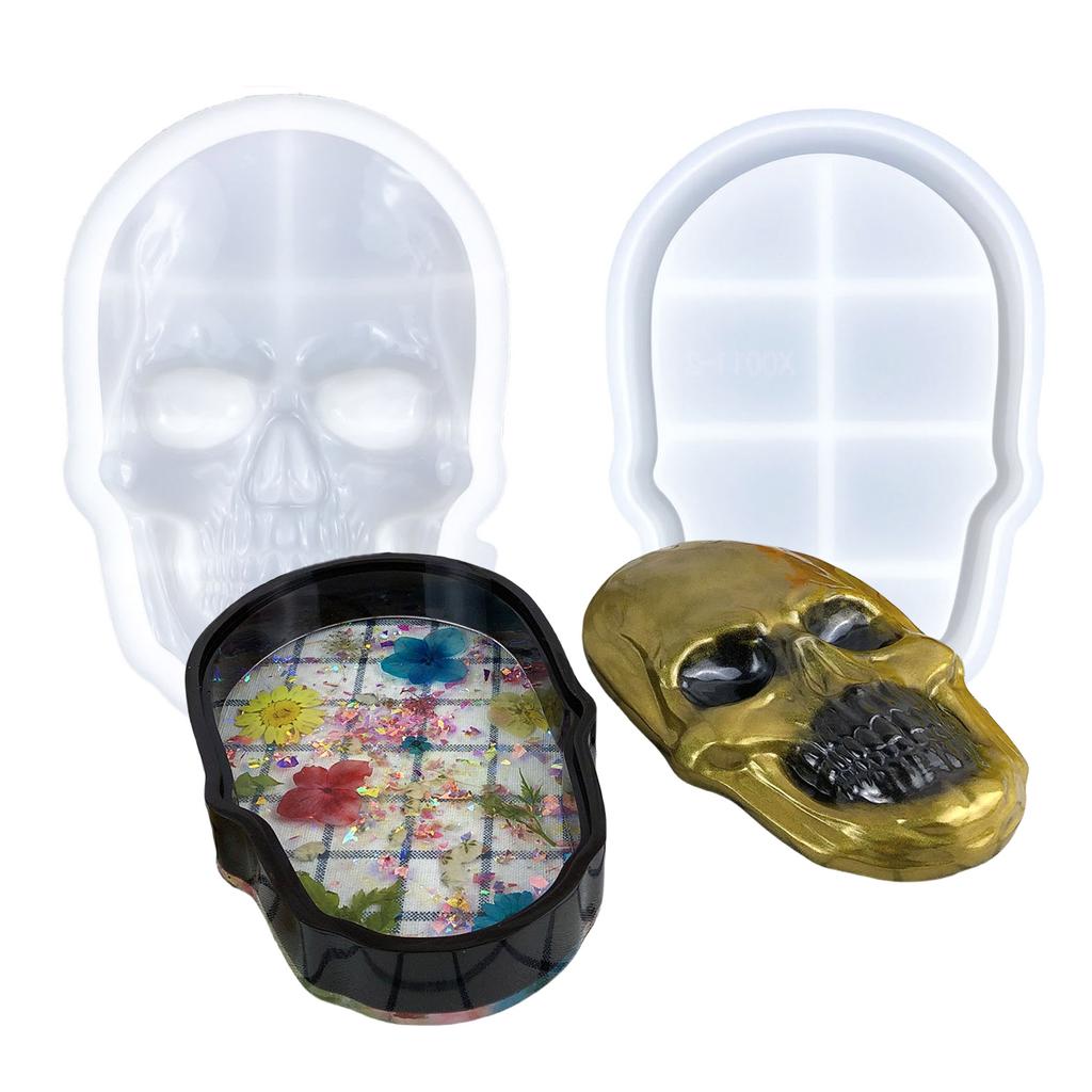 Silicone Resin Storage Box Mold with Lid Epoxy Resin Mould for Jewelry and Candle Holder Crafts Home Decoration Moulds