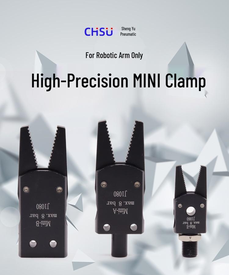STAR Compact Pneumatic Gripper for Injection Molding Robots - Small Gripper Mini Clip A B C D Gate Clip