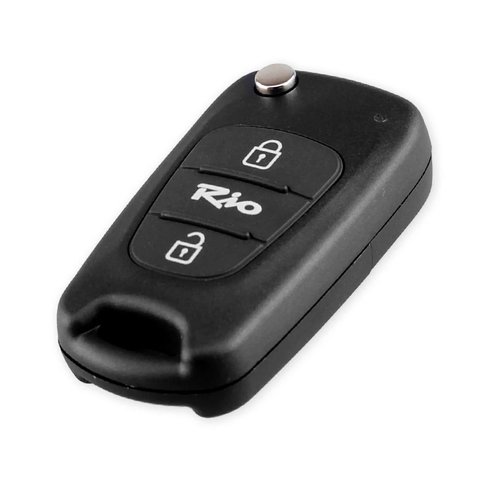For Kia K2 K5 Picanto For Rio 3 Car Key Shell Flip Folding Key Case Remote Key Shell 3 Buttons