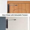 2pcs Lightweight Stainless Steel Automatic Door Closer Device ls Quiet AndSuitable For Residential Use With Screw Accessories
