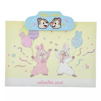 Disney Chip Dale Wall Calendar with Clip, Costume 2026 Japan NEW Disney Store