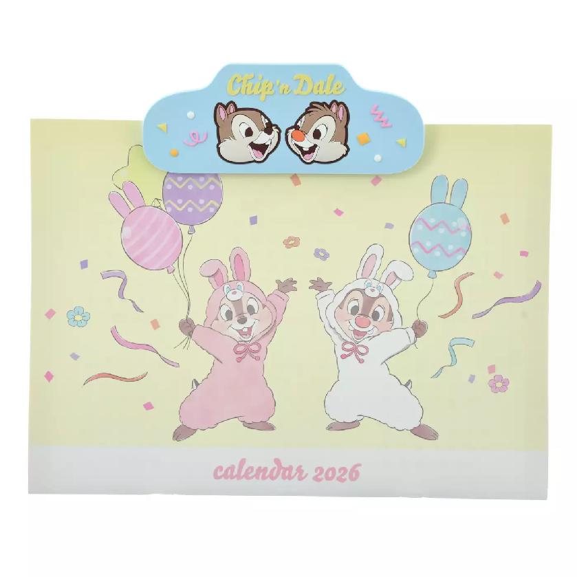 

Настенный календарь Disney Чип и Дейл с клипсой, Костюм 2026 Япония НОВЫЙ Магазин Disney