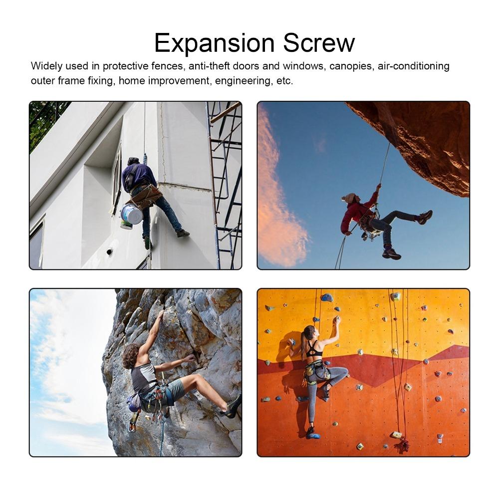 10pcs Hand Tool Accessory External Hex Expansion Bolts Durable Sturdy Sleeve Anchors Expansion Screws Wall Mount