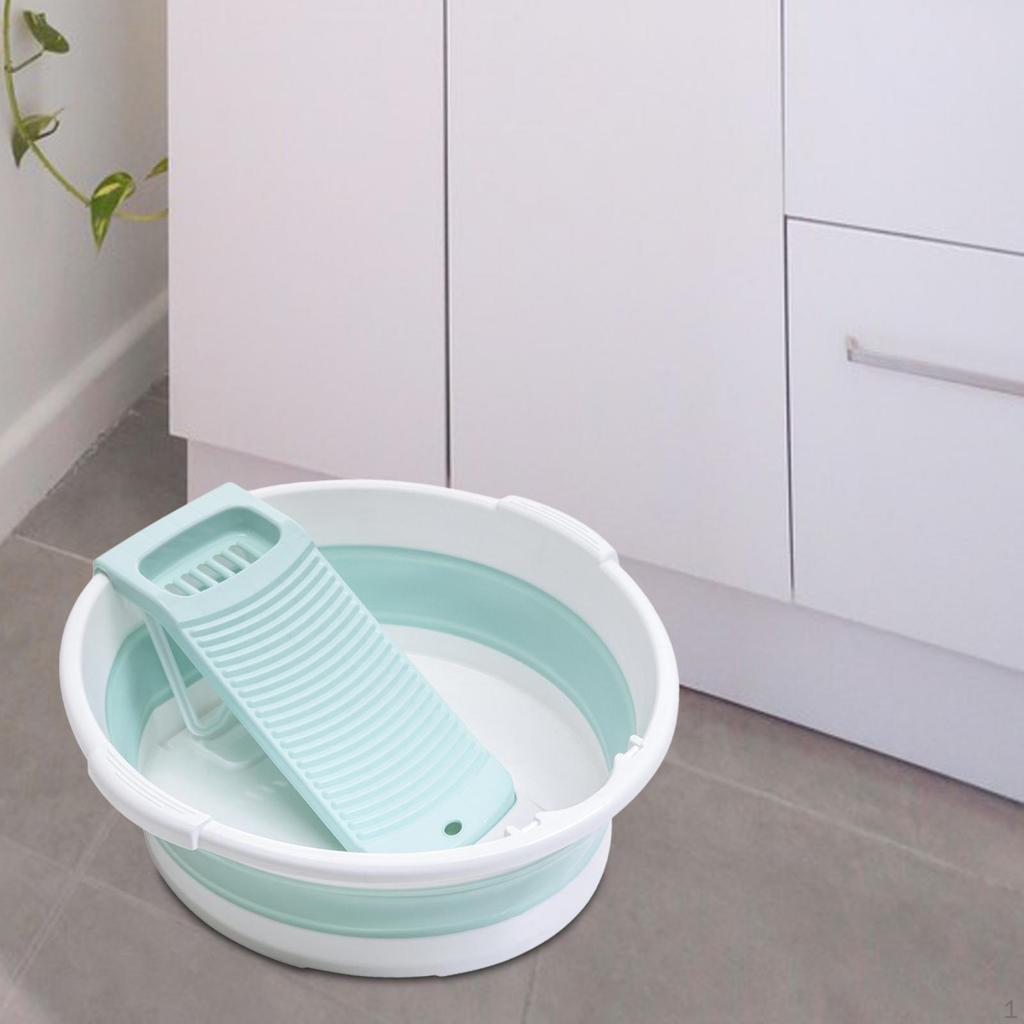 Foldable Washboard Basin for Laundry Hand Wash Board Cleaning Travel Clothes