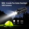 Kailixing 500 Lumen Mini-Taschenlampe: Hoch/Niedrig/Stroboskoplicht, Helmkompatibel mit 20mm Schieber.
