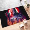 T-Terrifier 3 Clown d'Horreur Film Paillasson d'Entrée Lavable Antidérapant Tapis pour Salon Canapé Fauteuils Espace Cuisine Paillasson d'Accueil