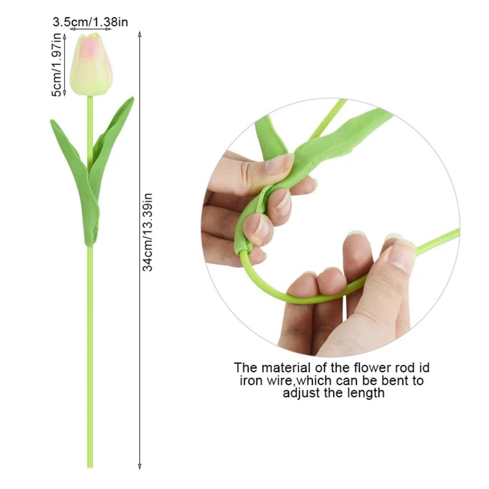 5/10pcs PU Tulip Simulation Flower Artificial Flowers Fake Tulips Real Touch Flower Arrangement Bouquet for Home Wedding Decor