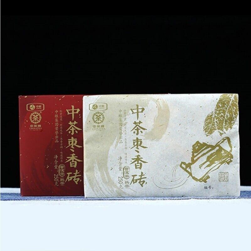 CHINATEA Jujube Fragrant Brick Pu'er Tea Ripe Puer Yunnan Zhong Cha 250g