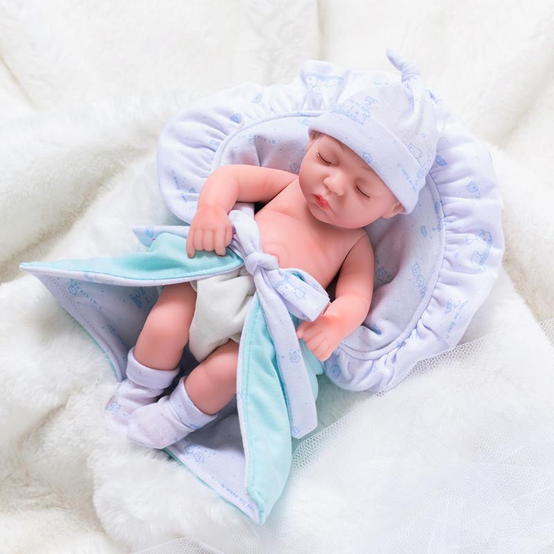 30cm Silicone Reborn Baby Doll - Soft Sleep Companion & Child Role-Playing Toy