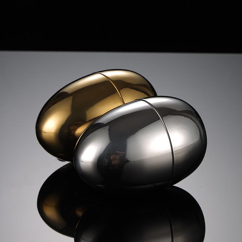 Creative Eggs Shaped Toothpick Case 304 Stainless Steel Toothpick Dispenser For Office Desk And Dining Table Kitchen Accessories