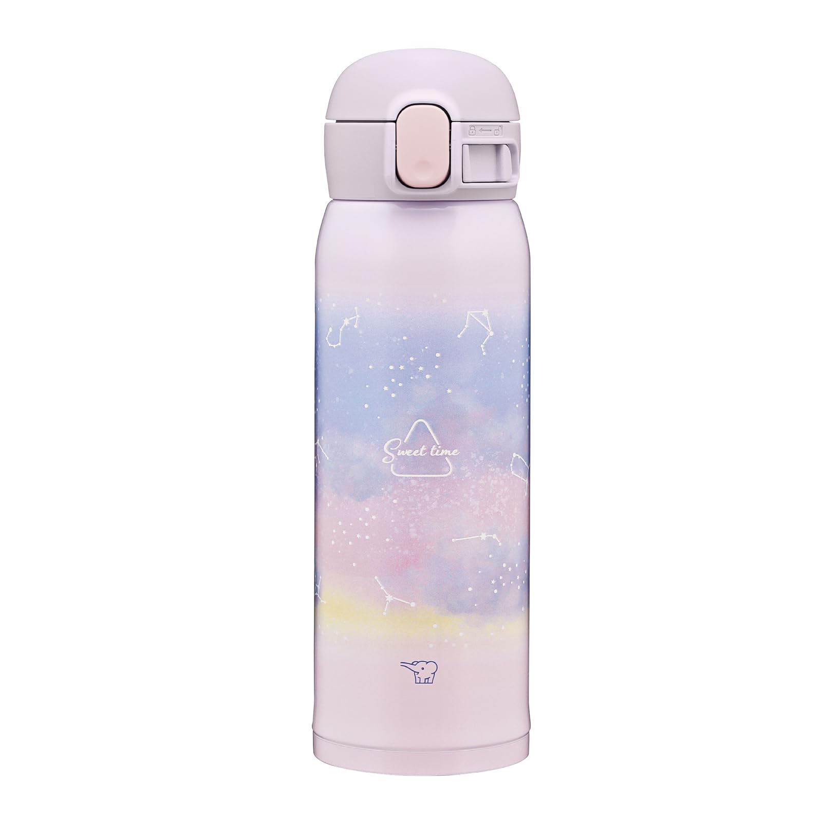 

Zojirushi Water Cute Seamless Only 3 Washes Insulates Hot Cold Starry Bottle, 480ml, Kids Mug, Easy-to-Wash Cap, Required, & Water, One-Touch Mug,