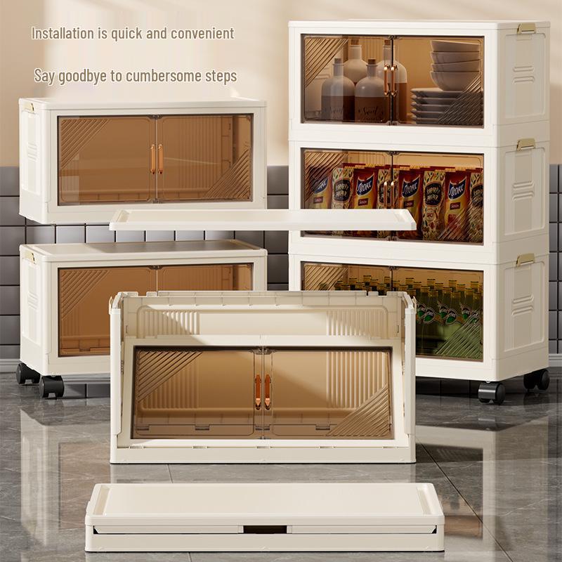 Folding Multi-Layer Plastic Storage Cabinet for Baby Clothes and Toys
