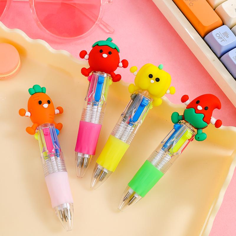 Entzückender Tierkopf Mini-Kugelschreiber in vier Farben - Schülergeschenk Schreibwaren.