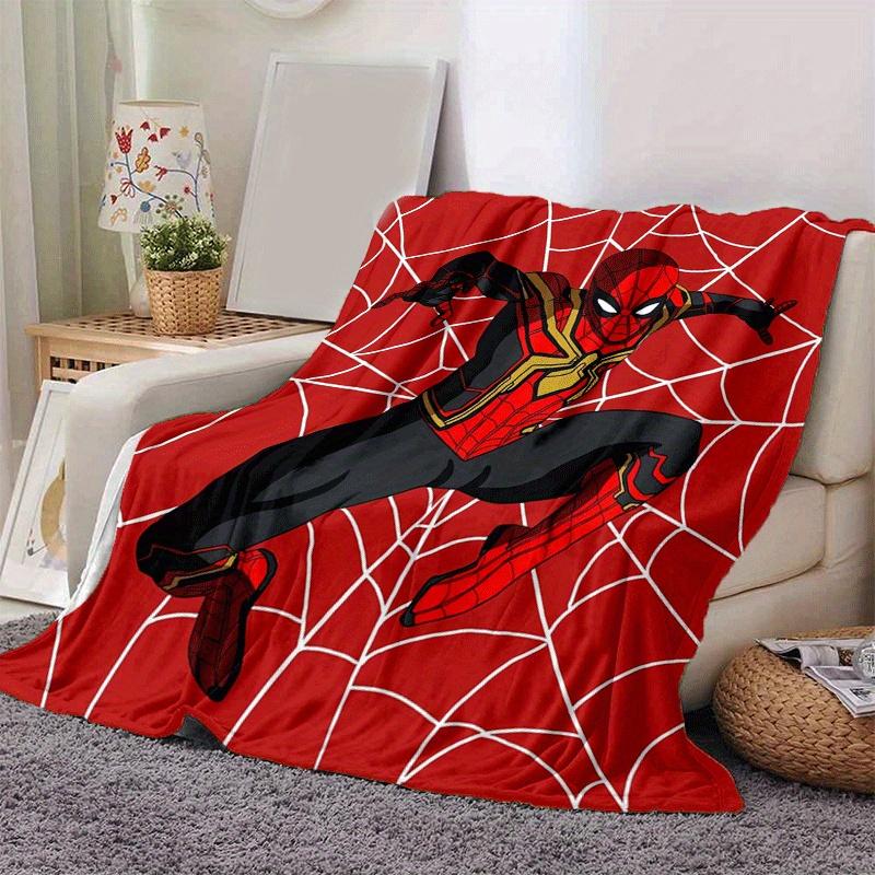 1pc Spider-Man Printing Blanket - Soft, All-Season Throw for Office Blanket, | Personalized Gift with Adorable Cartoon Design