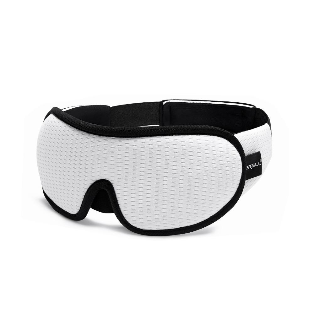 

Регулируемый ремешок 3D маска для сна Мягкая с подкладкой Помощь для сна Повязка на глаза Прочная маска для глаз Дневной сон белый