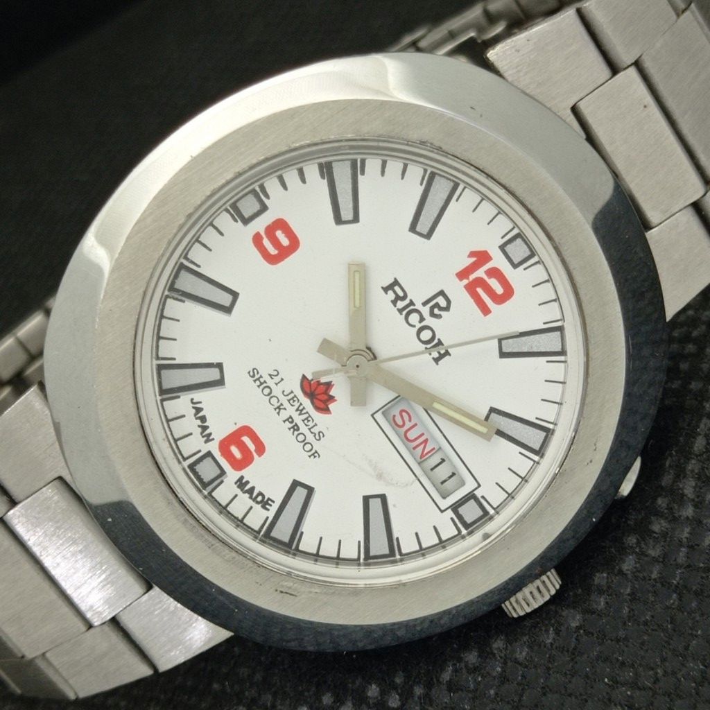 

Б/У RICOH AUTOMATIC JAPAN MENS OVAL SHARE WATCH a309654-1 Sku587f-a309654