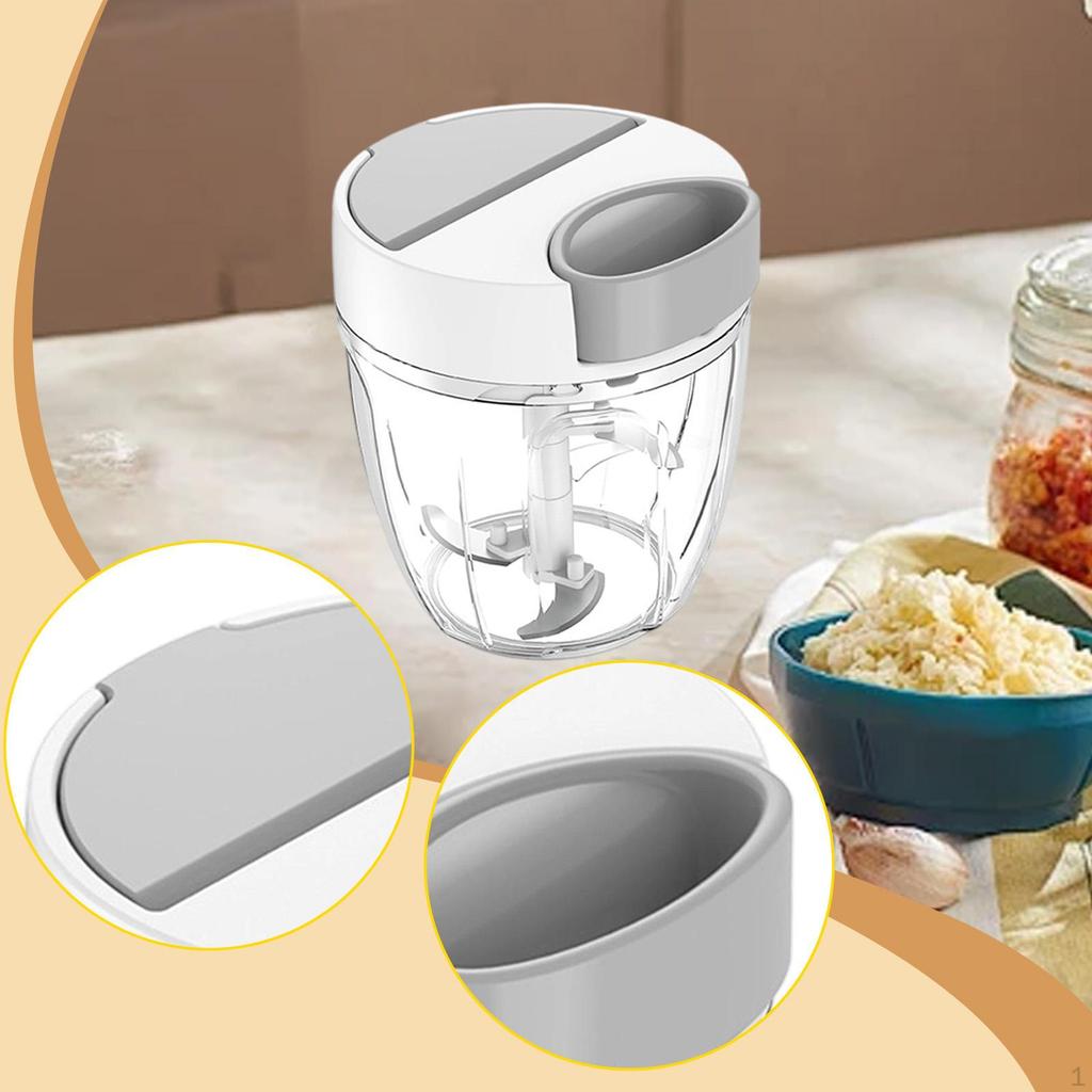 Garlic Mincer Manual Food Processor Hand Pull String Onion Cutter Vegetable Chopper for Fruits Chili
