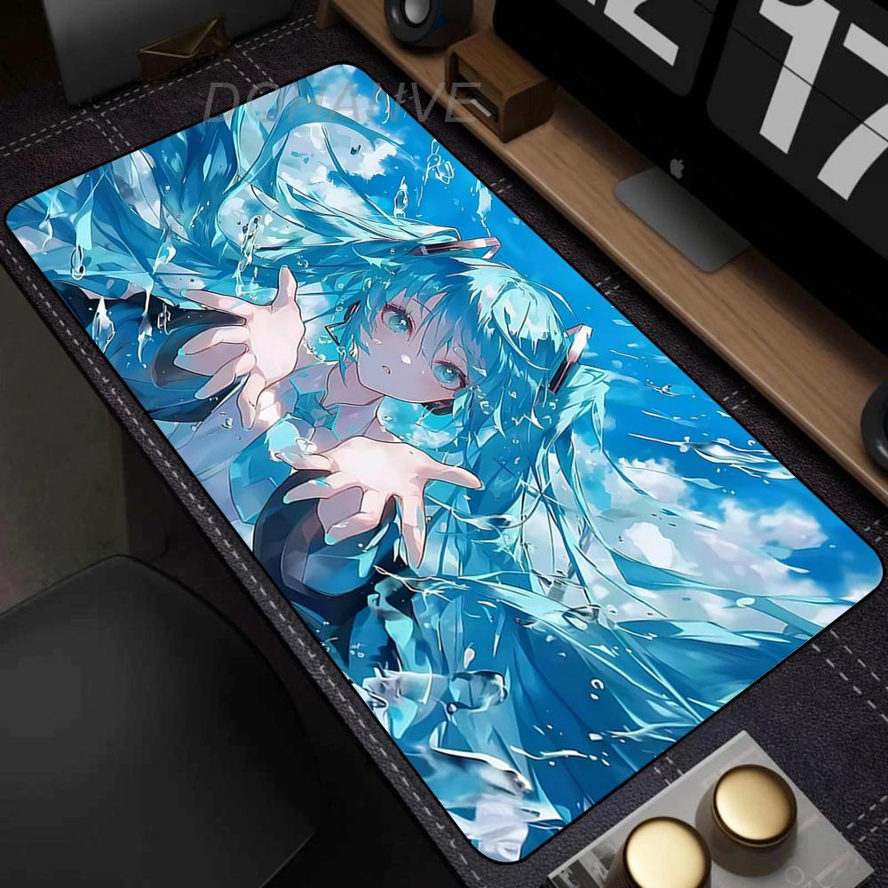 Anime Girl Mouse Pad Gamer Keyboard Pads Desk Hatsune Miku Kawaii Mouse Mat Carpet Rubber Tapis Souris Gaming Exquisite Mousepad
