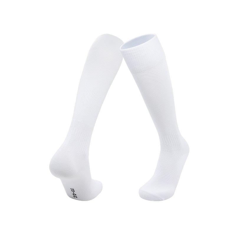 

2026 Summer Thin Breathable Soccer Socks White Thigh Socks Solid Color Over the Knee Adult Kids Sports Socks Absorb Sweat m code