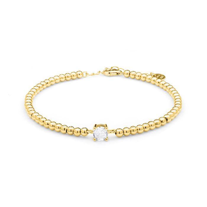 Bracelet - LUXENTER - Ruza - Argent sterling 925 - Or jaune 18K - Zircon cubique étincelant