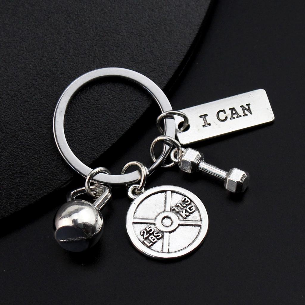 Posilovací talíř Činka Přívěsek na činku Pánské Náhrdelník do posilovny Vzpírání Kulturistika Cvičení Šperky Doplňky Dárek