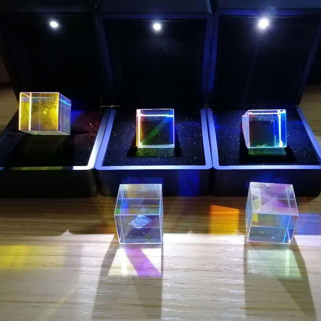 Color Prism Crystal Glass Cube Color-collecting Prism 6-sided Light Cube Decor