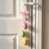 with Bow Foam Eggs Ornaments Painted Colorful Eggs String Easter Eggs Hanging Pendant  Easter Party