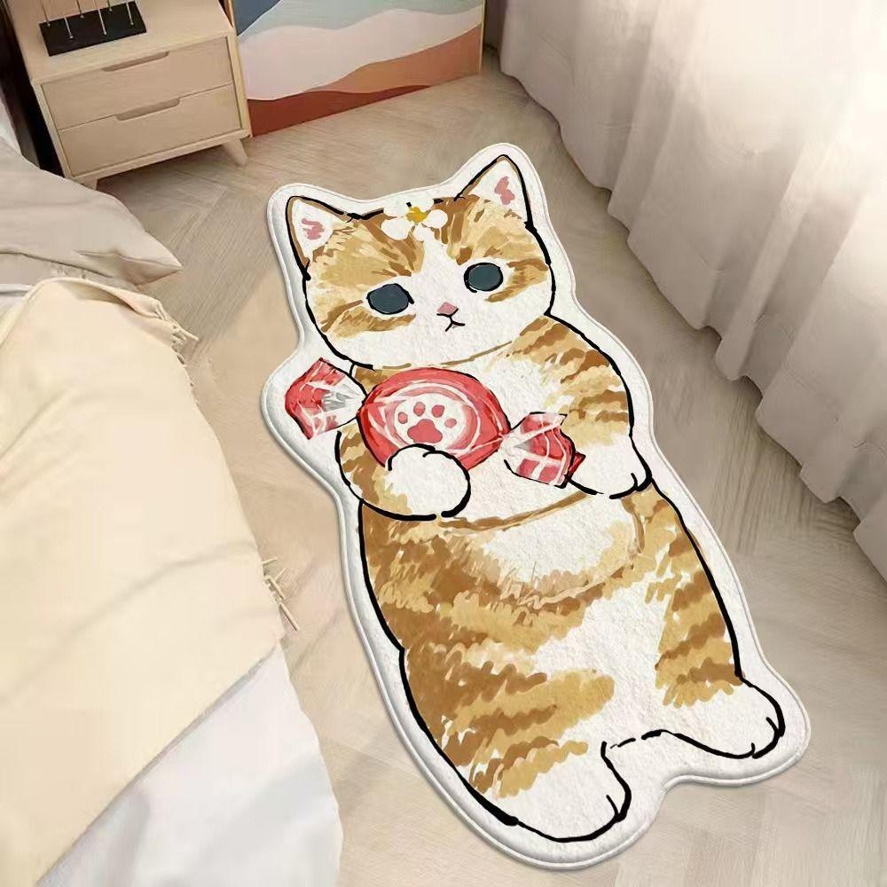 Machine Washable Imitation Cashmere Carpet Anti-slip Floor Mat Decorative Rug Living Room