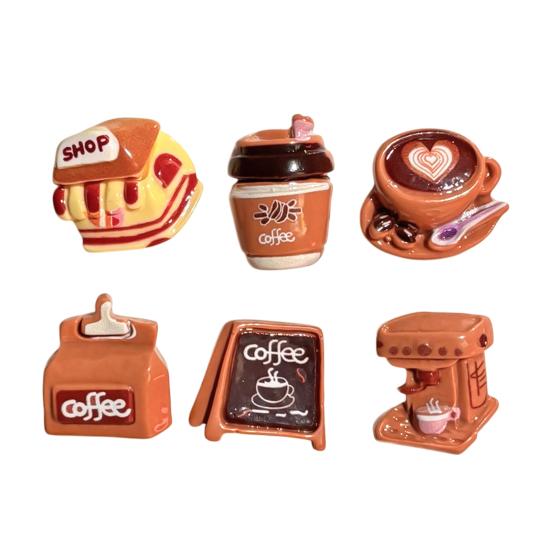 

6Pcs Coffee Theme Refrigerator Magnet Resin Decorative Fridge Magnet Memo Notes Photo Holder for Home Kitchen Office 6pcs