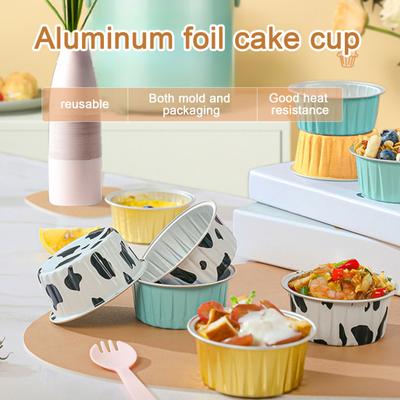 20Pcs Tinfoil Box with Lid Reusable Disposable Round Food Grade