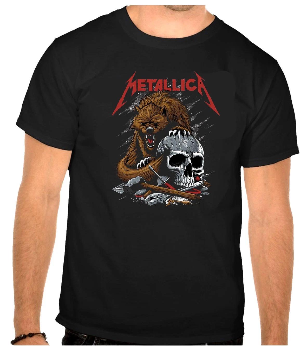 Metallica Логотип Рок-музыки Черная Детская Футболка -1230 -Дети- 3XL