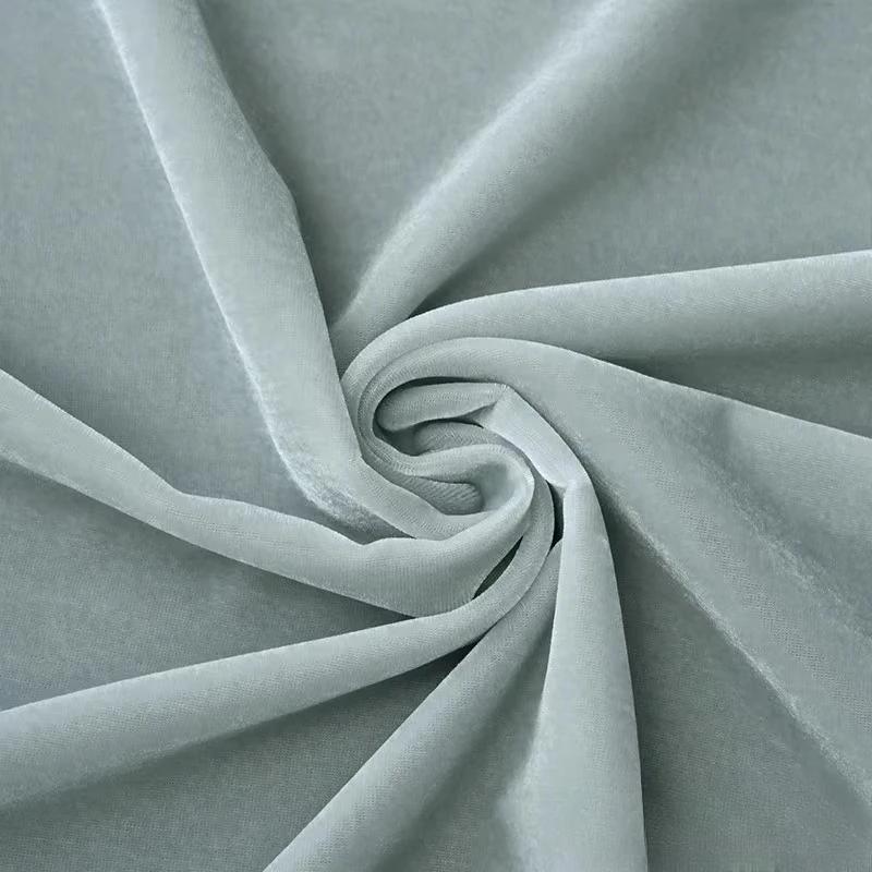 Einfarbiges Hochwertiges Seidenvelours-Stoff für DIY Nähen Kleid Cheongsam Oberteil Rock Weitbeinige Hosen Bekleidungsstoff