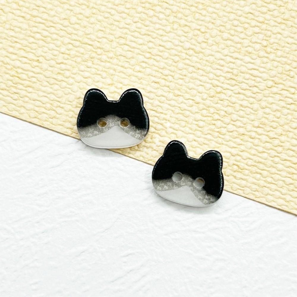 30pcs 12mm Kitty Buttons Creative Ginger Cat Buttons Calico Cat Buttons Clothes Accessories