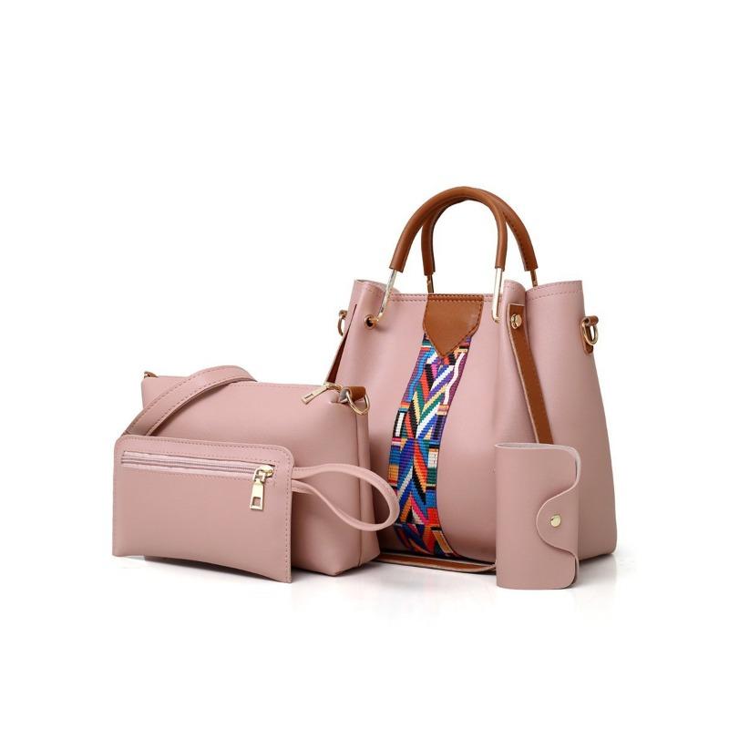 Women's bag new fashionable four-piece set, mother and child portable shoulder messenger bag, bucket bag, multi-piece hand carry