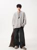 Men's Trendy Solid Color Henley Neck Sweater Jacket - Autumn Winter Loose Casual Knitwear