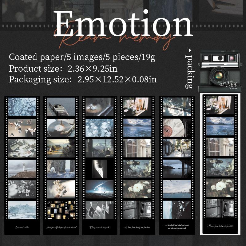 Long Strip Movie Film Theme Sticker Landscape Stickers Hand Account Collage For Photo Frame Calendar Boxes Scrapbook Decoration