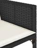 Vidaxl 7-Cz. Garden Furniture Set With Cushions, Black, Poly Rattan