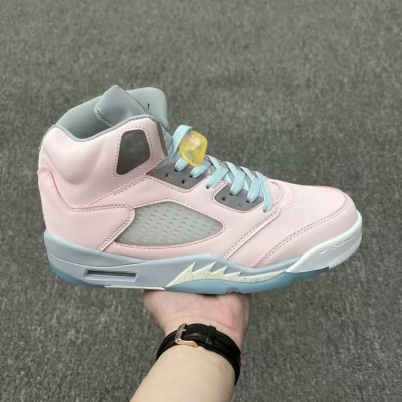 Men Women Basketball Shoes Low Top Synthetic Leather Breathable Outdoor Court Sneakers AJ5 Style