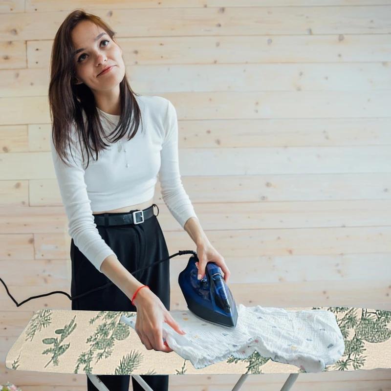 Drukowany pokrowiec na deskę do prasowania Izolacja cieplna Zamienny bawełniany pokrowiec na żelazko z wyściółką Mocno odblaskowy na ciepło Odporny na przypalenia