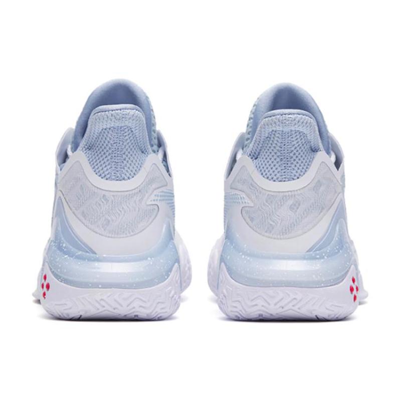 Anta Shock Wave 4 Shock Absorbers Slip Resistant Abrasion Resistant Low top Basketball Shoes Men's Blue White Sneakers 112311106-2