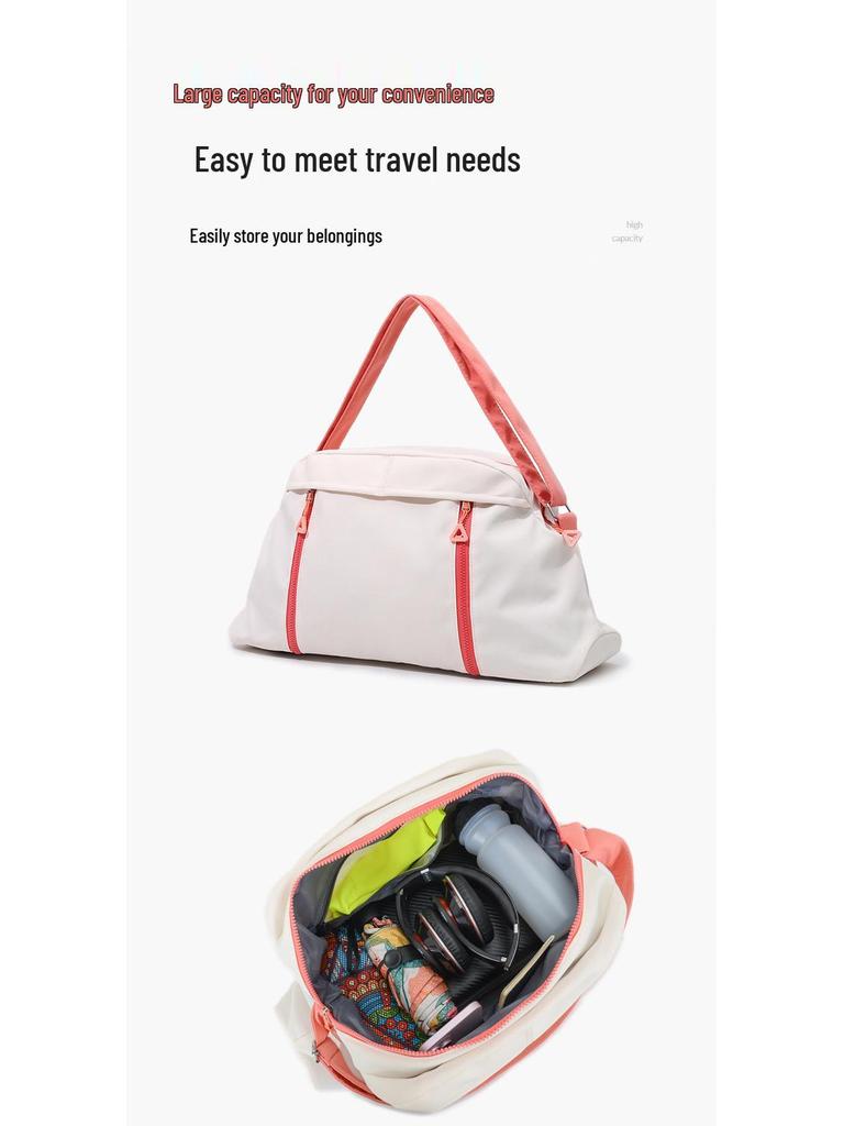 Women's Large Capacity Solid Color Sports & Travel Bag for Short Trips