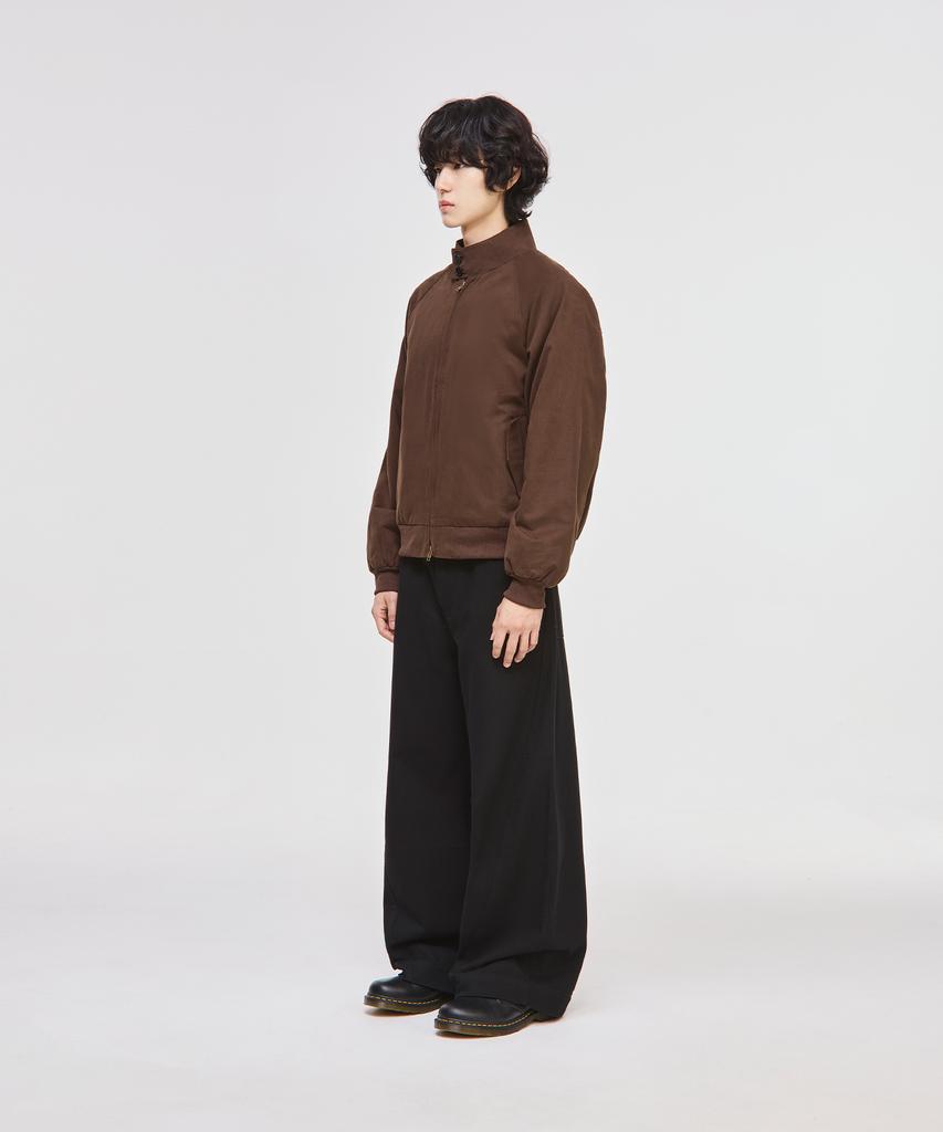Signature Cotton Crop Harrington Jacket [Brown]