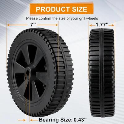 Grill Wheels Replacement Parts for Charbroil Various Models Other Brands Multi-functional Barbecue Grills Grills Accessories