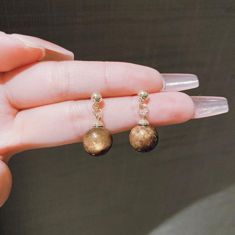 French retro high-end new trendy fashion temperament niche simple atmosphere earrings design earrings