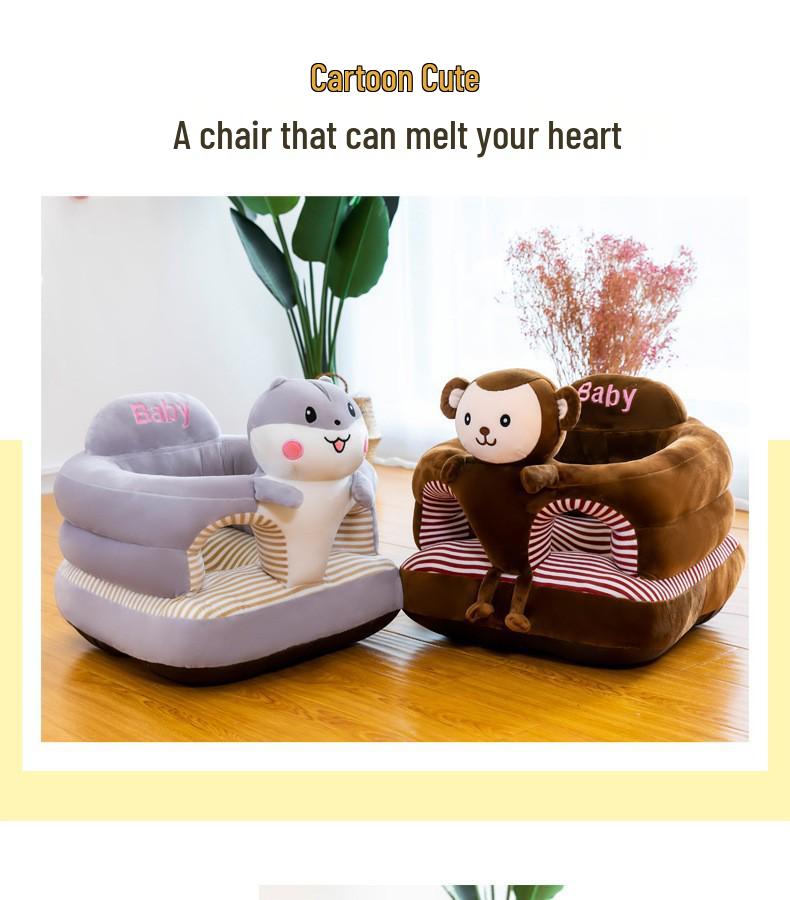 Plush Cartoon Baby Training Seat: Children's Safety Backrest Sofa