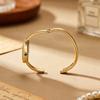Minimalist Bangle Watch for Women Square Dial Analog Quartz Wristwatch Dress Clock